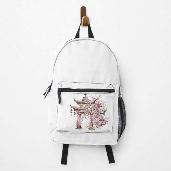 Item preview, Japanese Pavilion with Flying Cranes and Cherry Blossoms designed and sold by KaramfilaS.