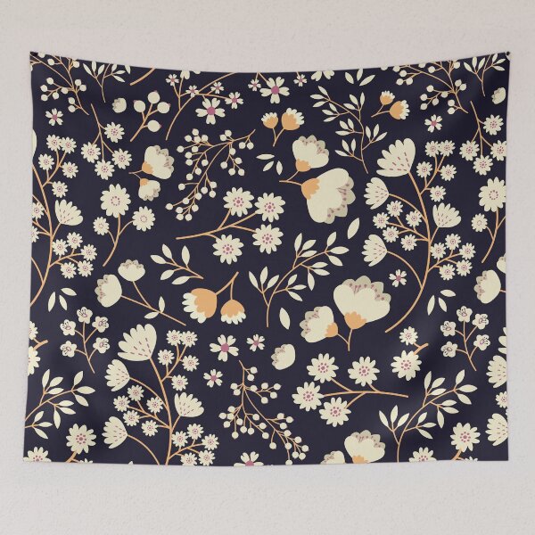 Item preview, Charming Midnight Floral Pattern for Versatile Clothing and Accessories designed and sold by Faissal Thomass.