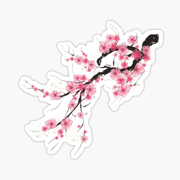 Item preview, Watercolor Pink Cherry Blossoms Sakura designed and sold by KaramfilaS.