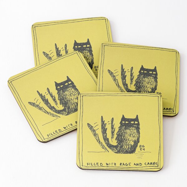 Item preview, Filled with Rage and Carbs angry cat comic designed and sold by Emilyslibrary.
