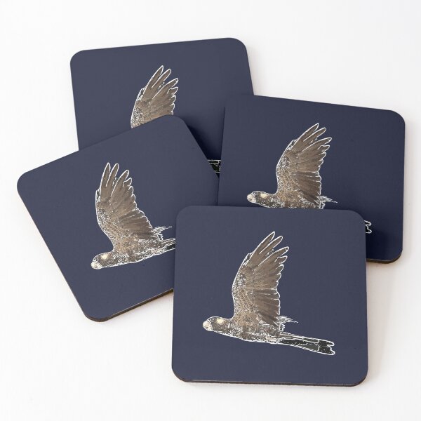 Item preview, Carnaby's Black Cockatoo Flying White Alternate Design  designed and sold by designsasstultd.