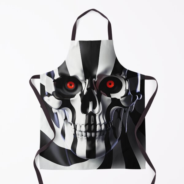 Item preview, Optical Illusion Skull Hypnotic Black and White Striped designed and sold by Amanda's Factory.