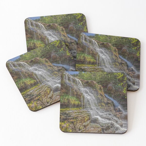 Item preview, Serene Crammel Linn Waterfall Cascading Over Rocky Ledges designed and sold by David Patterson.