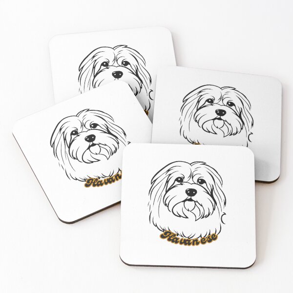 Item preview, Havanese Silky Coat and Affectionate Face Portrait designed and sold by Paws and Ink Art.