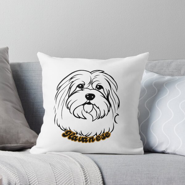 Item preview, Havanese Silky Coat and Affectionate Face Portrait designed and sold by Paws and Ink Art.