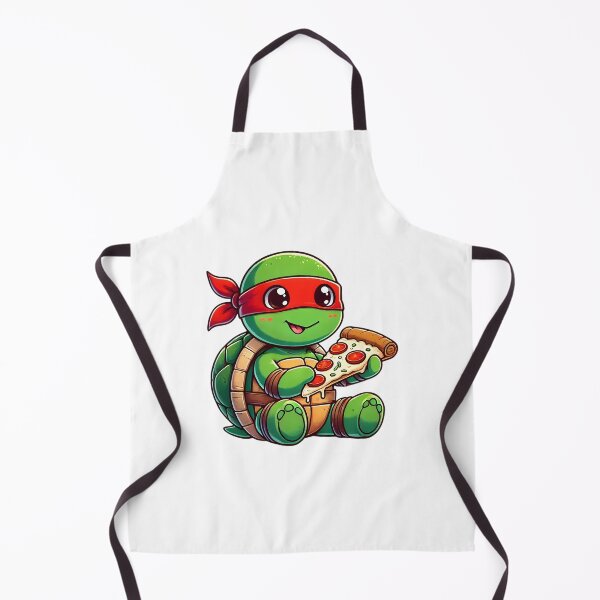 Item preview, TMNT Ninja Turtles Cute Baby Raphael with Pizza designed and sold by Delamoon.