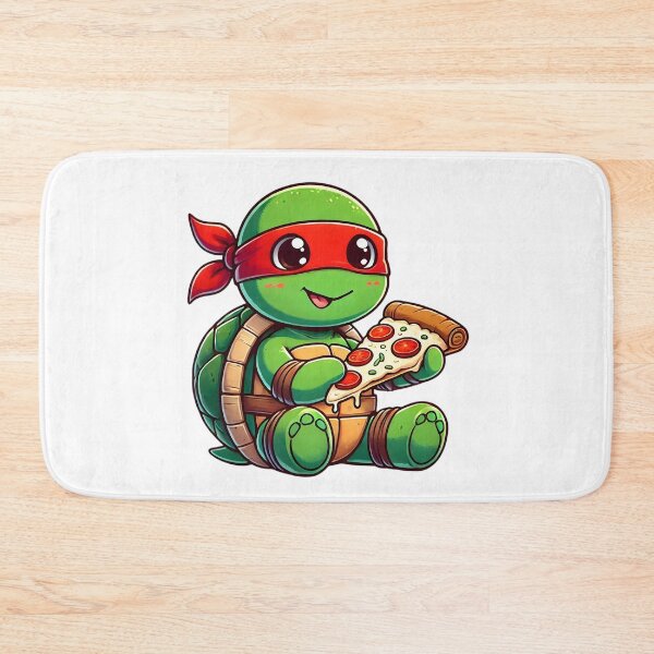 Item preview, TMNT Ninja Turtles Cute Baby Raphael with Pizza designed and sold by Delamoon.