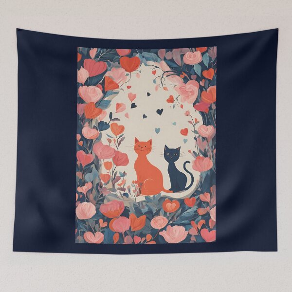 Item preview, With Love, Cat's love, Cat Love. Cats lover, Cat, Cats, black cats, love designed and sold by GOLDENGARDENART.