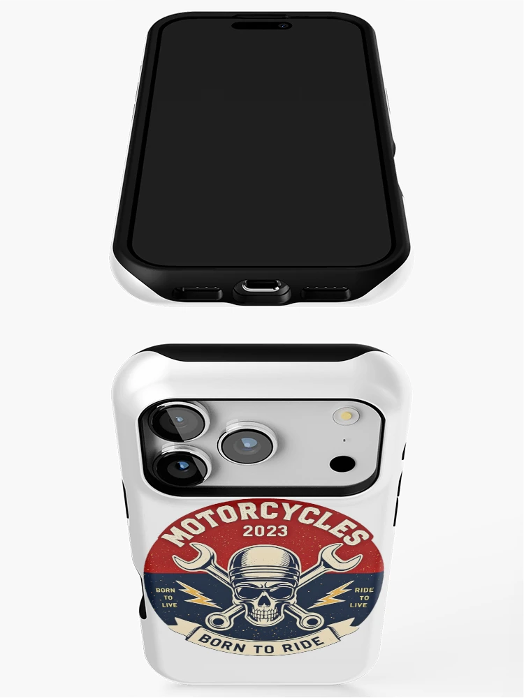Thumbnail 3 of 4, iPhone Case, Motorcycle: Born To Ride designed and sold by AlphaTeez.