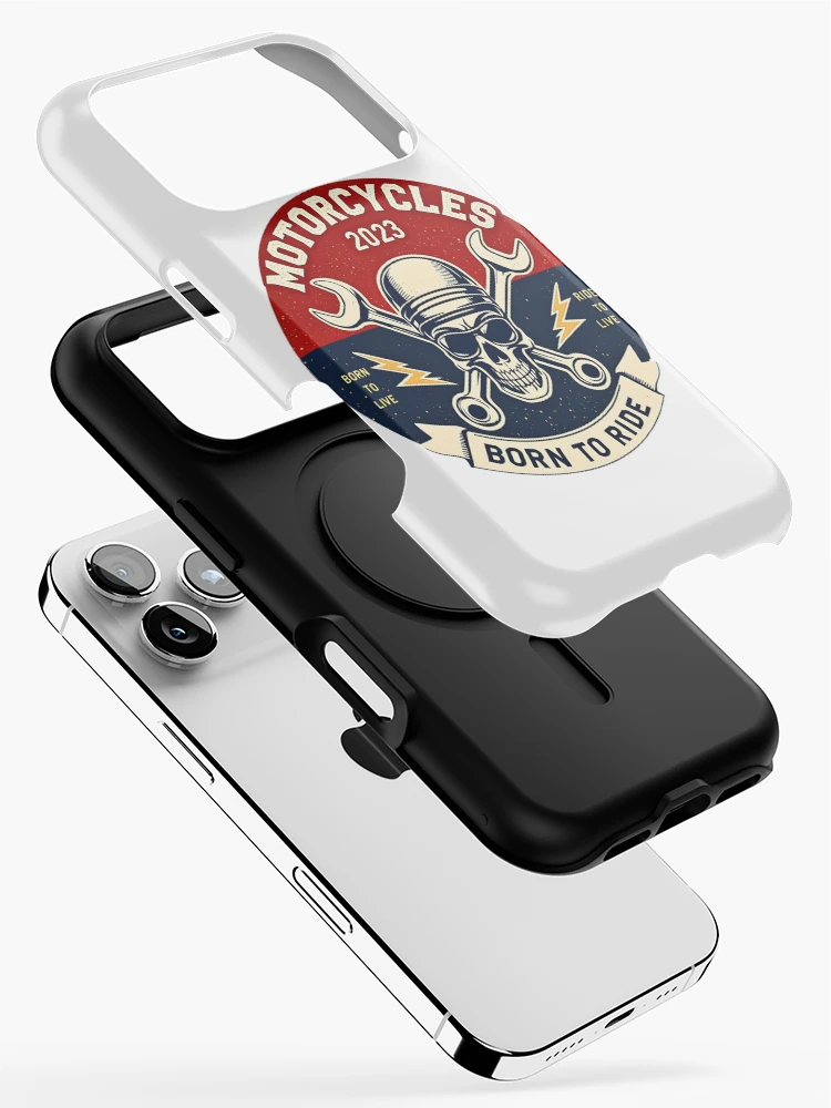 Thumbnail 2 of 4, iPhone Case, Motorcycle: Born To Ride designed and sold by AlphaTeez.