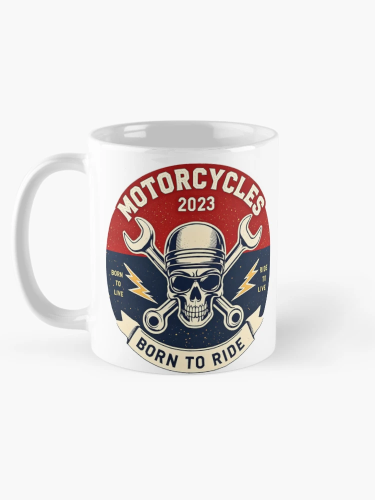 Thumbnail 5 of 6, Coffee Mug, Motorcycle: Born To Ride designed and sold by AlphaTeez.