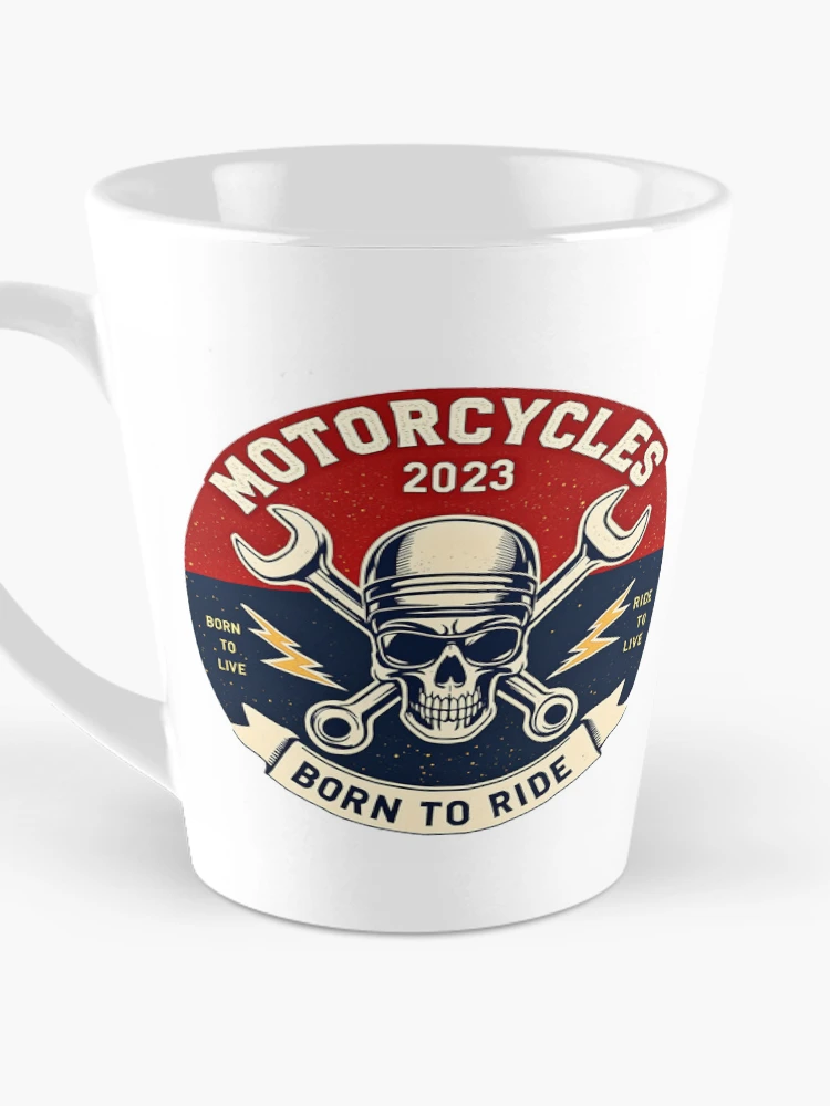 Thumbnail 3 of 4, Coffee Mug, Motorcycle: Born To Ride designed and sold by AlphaTeez.