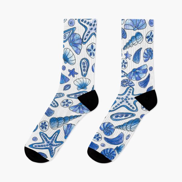 Item preview, Blue Seashells coastal pattern designed and sold by Home Cyn Home.