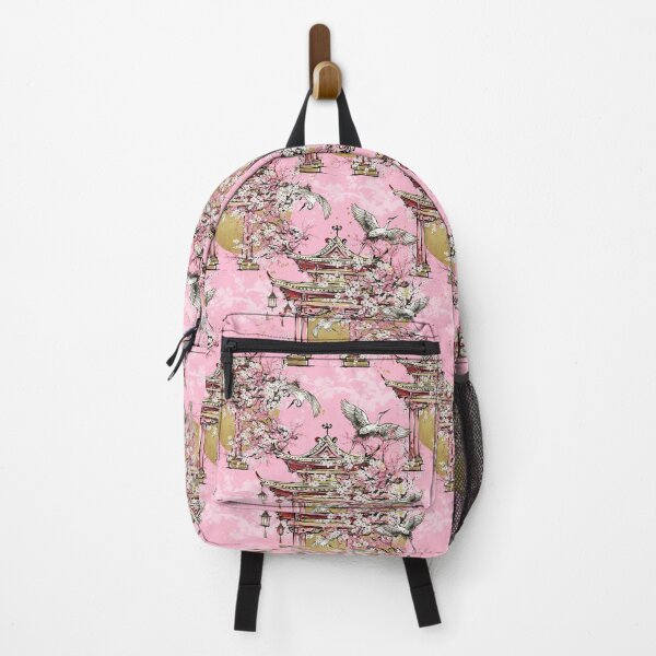 Item preview, Japanese Pavilion Cherry Blossoms and Cranes in Pink designed and sold by KaramfilaS.