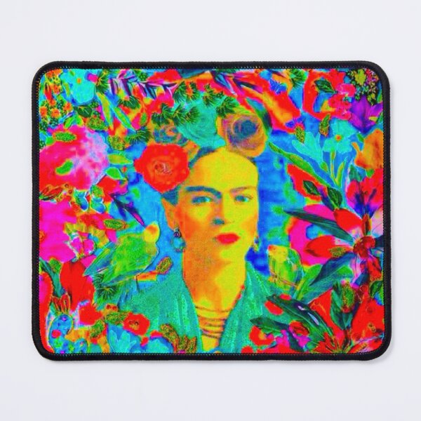 Item preview, Frida Kahlo and flowers, mexican artist, colorful bird, frida kahlo portrait, paintings designed and sold by AliloveartistIT.