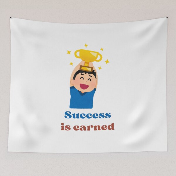 Item preview, Success is Earned | Motivational Quote | Hard Work & Dedication Design designed and sold by InwzaDesign.