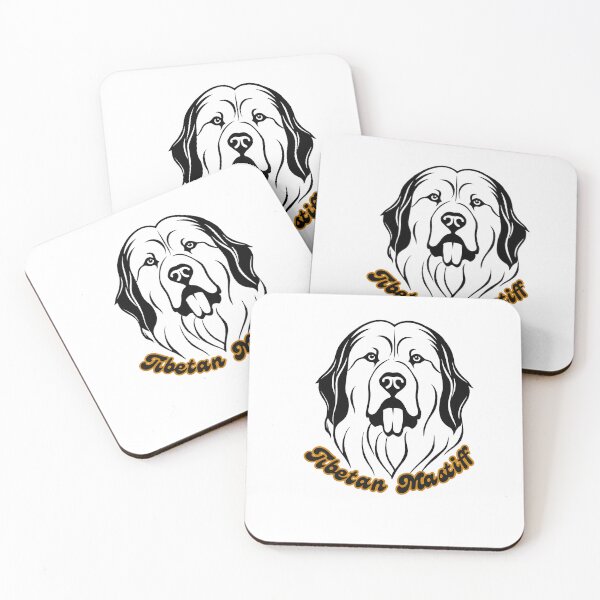 Item preview, Majestic Tibetan Mastiff Portrait in Black and White designed and sold by Paws and Ink Art.