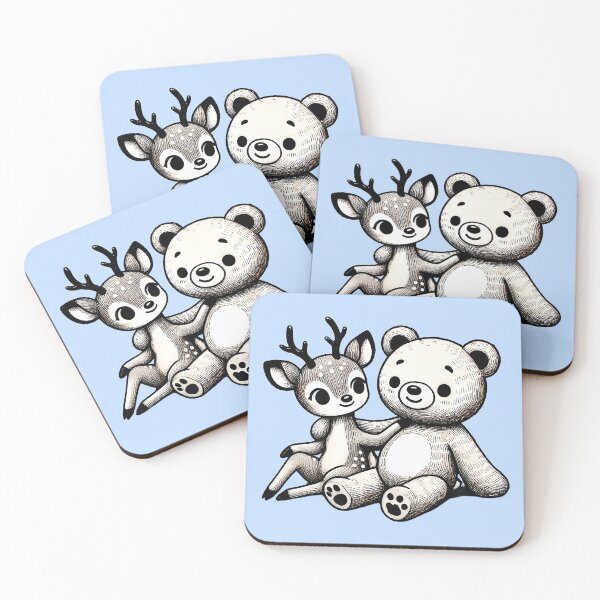 Item preview, Chibi Deer & Bear - Forest Harmony by TSQ designed and sold by TSQ.