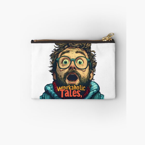 Item preview,  A bold and colorful cartoon-style title design with the phrase "Workaholic Tales," featuring exaggerated and playful typography designed and sold by TJprint.