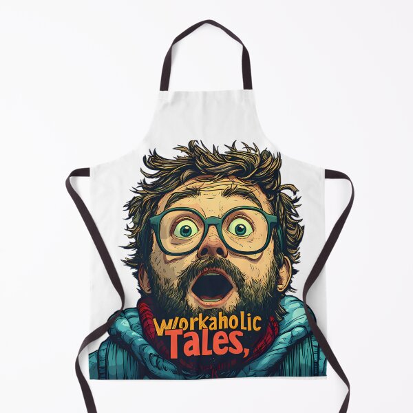 Item preview, A bold and colorful cartoon-style title design with the phrase "Workaholic Tales," featuring exaggerated and playful typography designed and sold by TJprint.