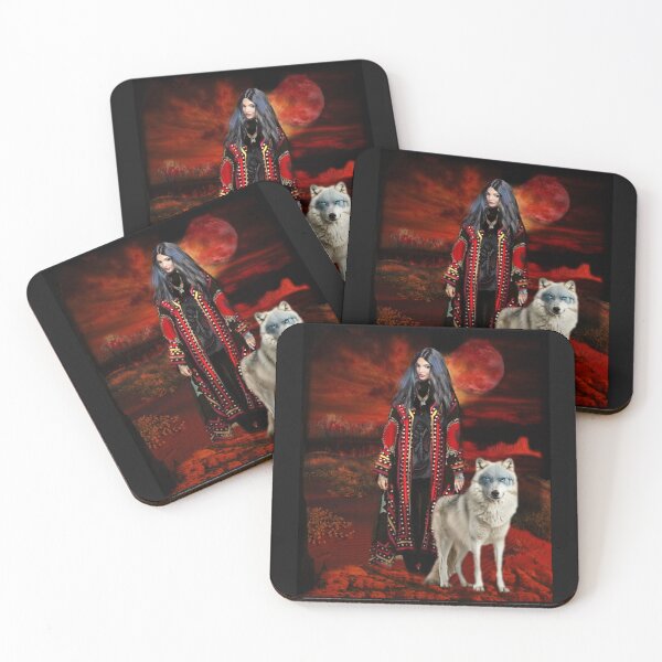 Item preview, White Wolf Red Moon designed and sold by Patricia Brown.