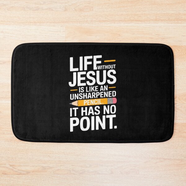 Item preview, Life Without Jesus Christian Quote Pencil Design designed and sold by Karsten Stier.