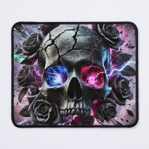 Item preview, Bring Me the Horizon-Inspired Exploding Skull with Neon Eyes and Black designed and sold by Vikingaquarist.