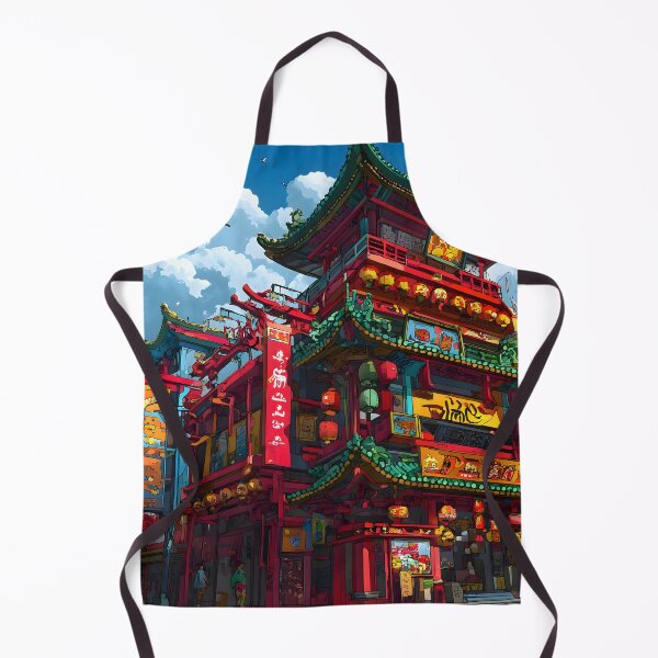Item preview, Colorful Chinatown Architecture designed and sold by CoolMantras.