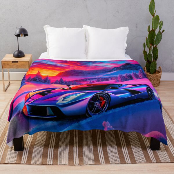 Item preview, Epic Sports Car in Snowy Mountains at Dusk designed and sold by GrizzlyCollective.