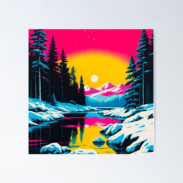 Item preview, Epic Frozen Mountain Lake designed and sold by GrizzlyCollective.
