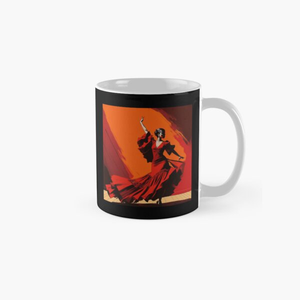 Vista previa del artículo con la obra «Bailaora de flamenco girando», diseñado y vendido por Boxing Kangaroo Retail Company.