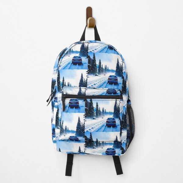 Item preview, Frozen Mountain Road with Pulled-Over Car designed and sold by GrizzlyCollective.