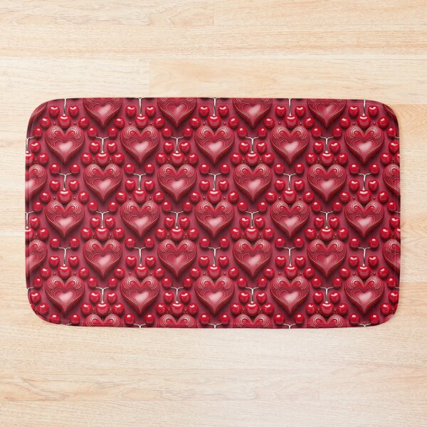 Item preview, A burst of cherry hearts, their vibrant colors leaping from the canvas, creates an energetic abstract design. designed and sold by Grang Art Artistic Designs.