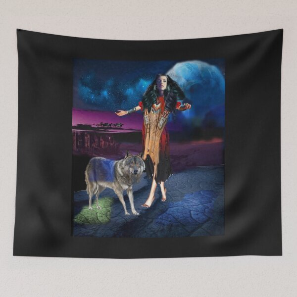 Item preview, Gray Wolf Blue Moon designed and sold by Patricia Brown.
