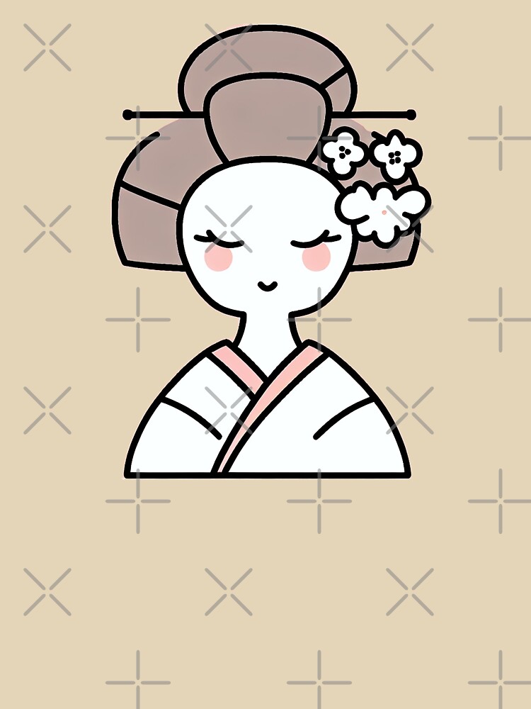 Thumbnail 7 von 7, Oversized T-Shirt, Geisha kawaii designt und verkauft von Kobeko.