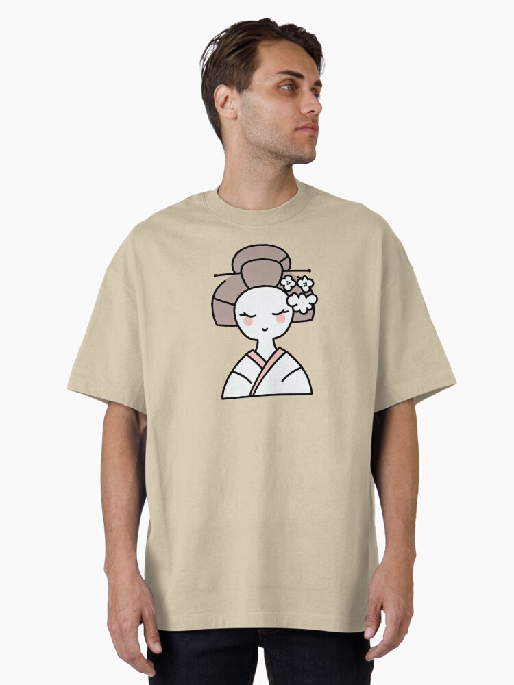Thumbnail 1 von 7, Oversized T-Shirt, Geisha kawaii designt und verkauft von Kobeko.
