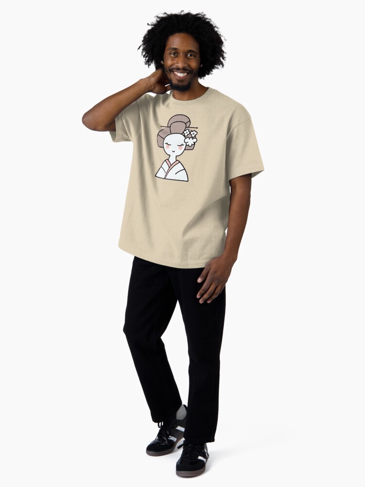 Thumbnail 4 von 7, Oversized T-Shirt, Geisha kawaii designt und verkauft von Kobeko.