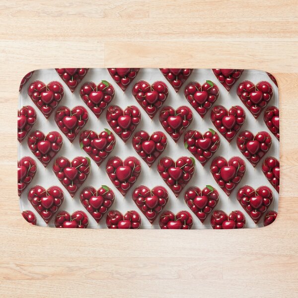 Item preview, Cherry Hearts: A playful pattern featuring hearts made from juicy cherries, bursting with vibrant colors and sweet flavors. designed and sold by Grang Art Artistic Designs.