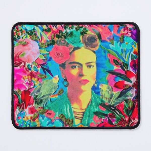 Item preview, Frida Kahlo and flowers, mexican artist, colorful bird, frida kahlo portrait, paintings designed and sold by AliloveartistIT.