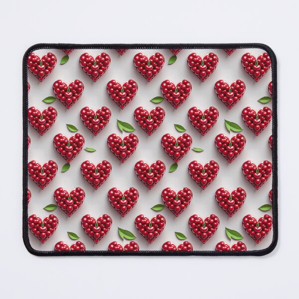 Item preview, Love Bites: A whimsical pattern with hearts made from cherries, adding a touch of playful mischief. designed and sold by Grang Art Artistic Designs.