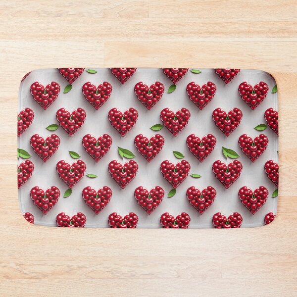 Item preview, Love Bites: A whimsical pattern with hearts made from cherries, adding a touch of playful mischief. designed and sold by Grang Art Artistic Designs.