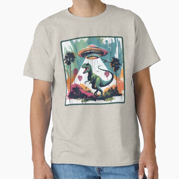 Item preview, UFO findet Dinosaurier designed and sold by Kobeko.