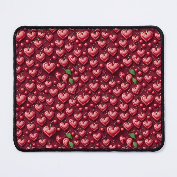 Item preview, Cherry Cheer: A cheerful pattern with hearts made from cherries, radiating joy and happiness. designed and sold by Grang Art Artistic Designs.