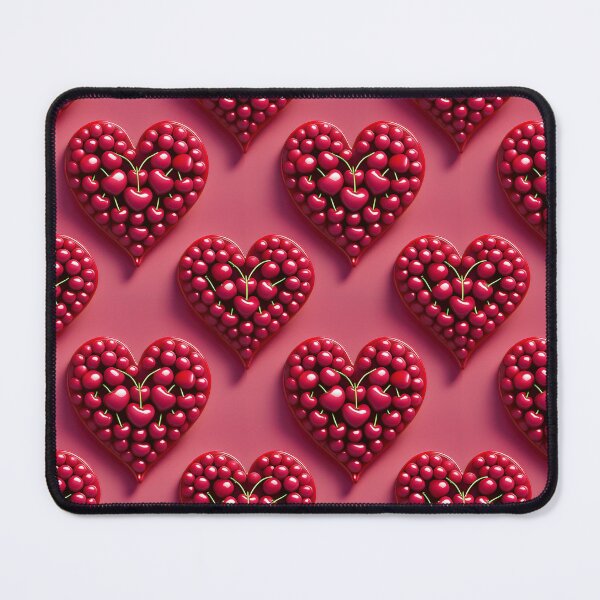 Item preview, Cherry Chic: A stylish pattern with hearts made from cherries, adding a touch of elegance and sophistication. designed and sold by Grang Art Artistic Designs.