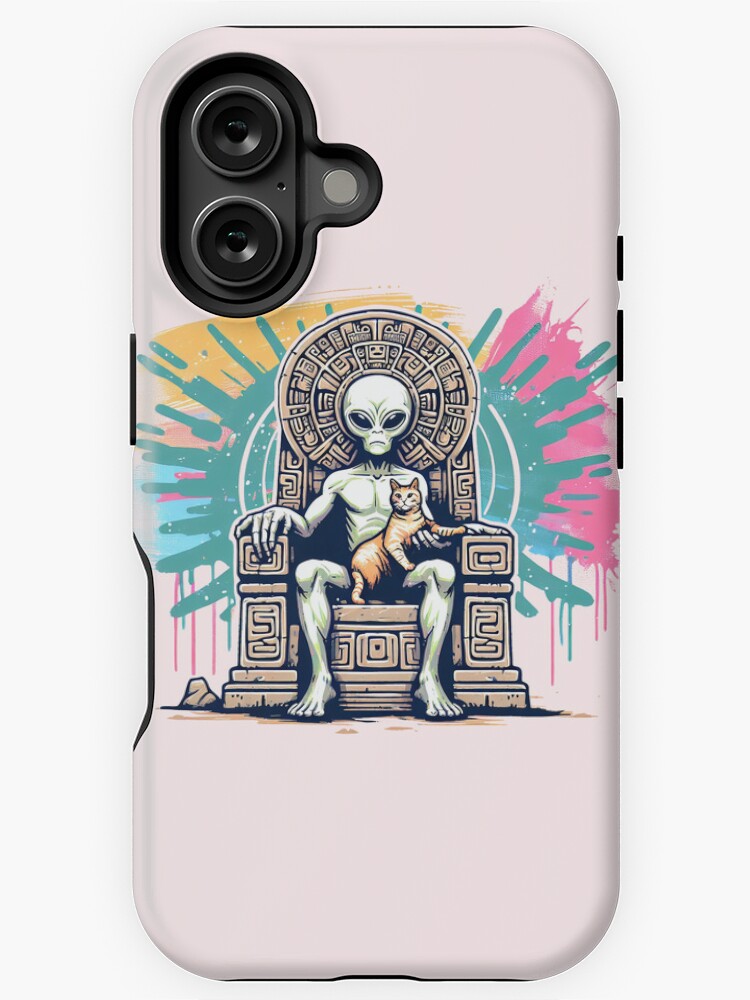 Thumbnail 1 von 4, iPhone-Hülle, Alien mit Katze designt und verkauft von Kobeko.