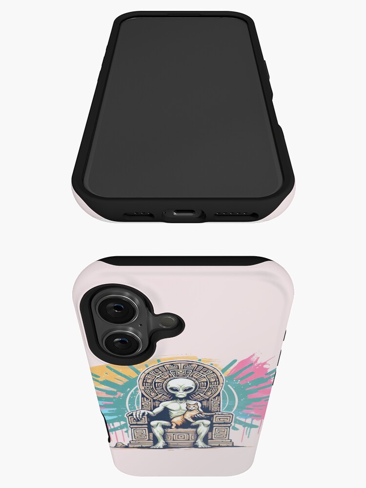 Thumbnail 3 von 4, iPhone-Hülle, Alien mit Katze designt und verkauft von Kobeko.
