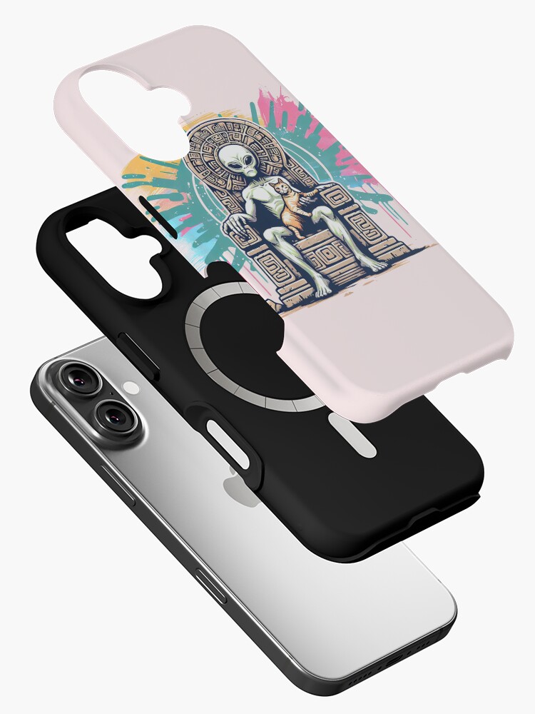 Thumbnail 2 von 4, iPhone-Hülle, Alien mit Katze designt und verkauft von Kobeko.