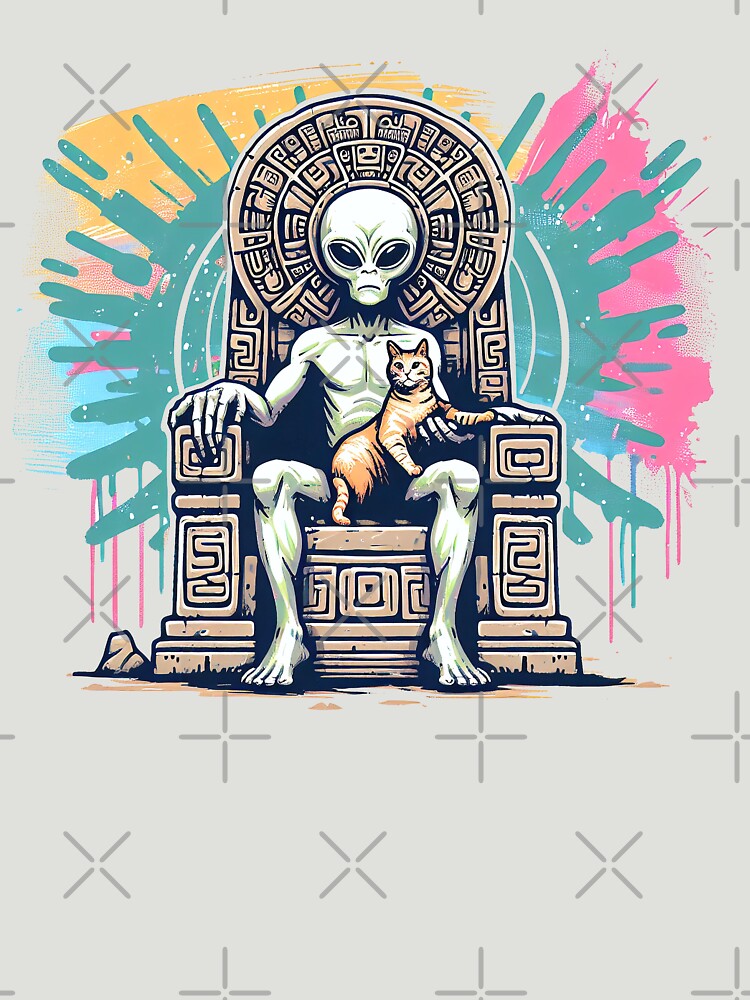 Thumbnail 7 von 7, Essential T-Shirt, Alien mit Katze designt und verkauft von Kobeko.
