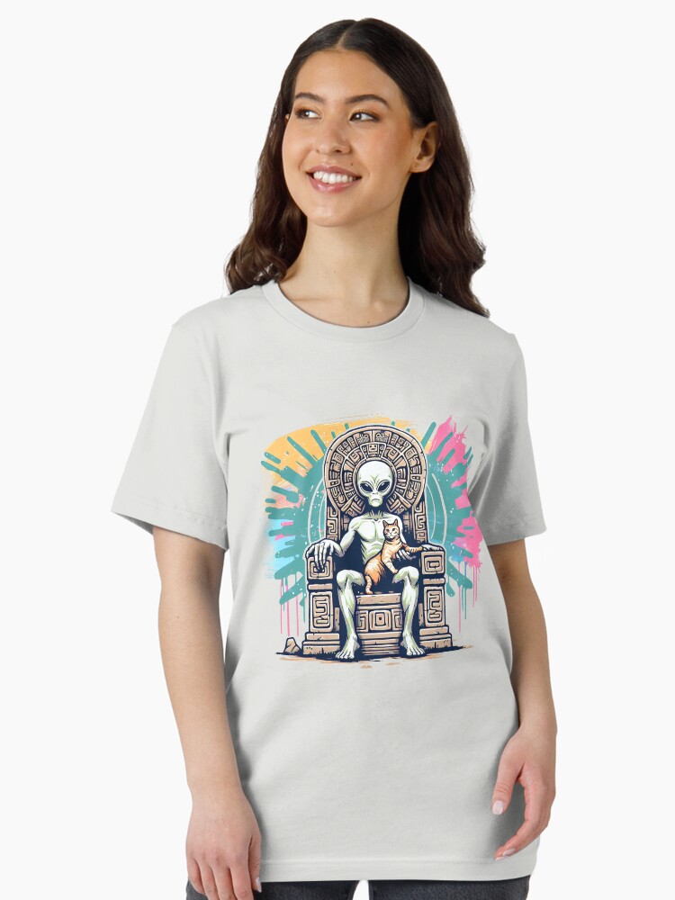 Thumbnail 2 von 7, Essential T-Shirt, Alien mit Katze designt und verkauft von Kobeko.