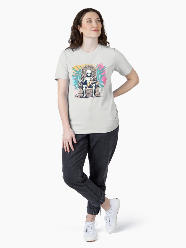 Thumbnail 4 von 7, Essential T-Shirt, Alien mit Katze designt und verkauft von Kobeko.